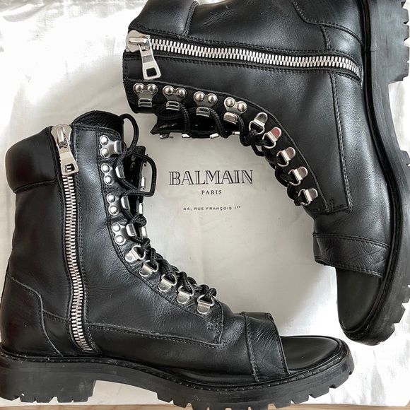 Balmain all leather boots, size 41 (8) - Picture 3 of 6